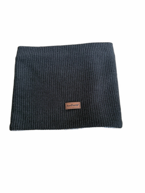 NovForth Men's Black Ribbed Neck Warmer